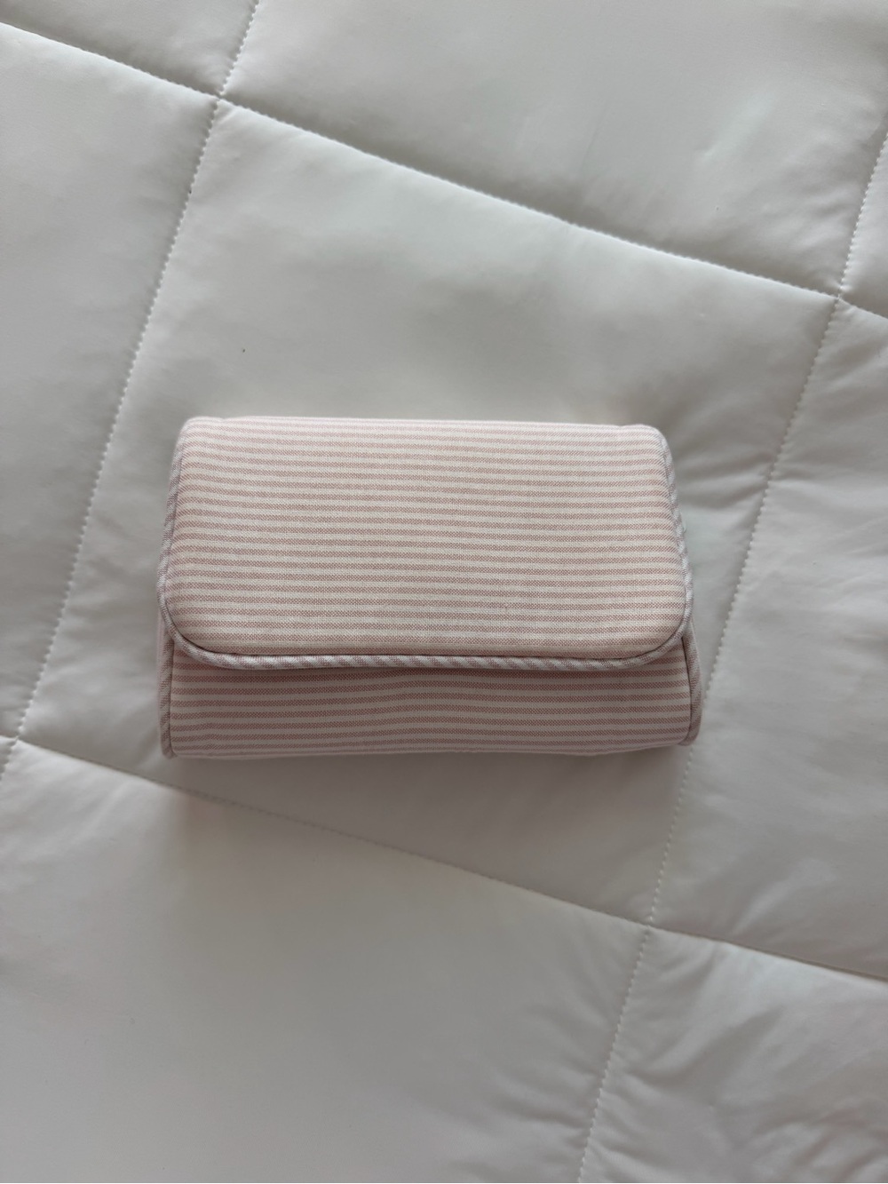 Brandy Melville Light Pink Striped Pouch